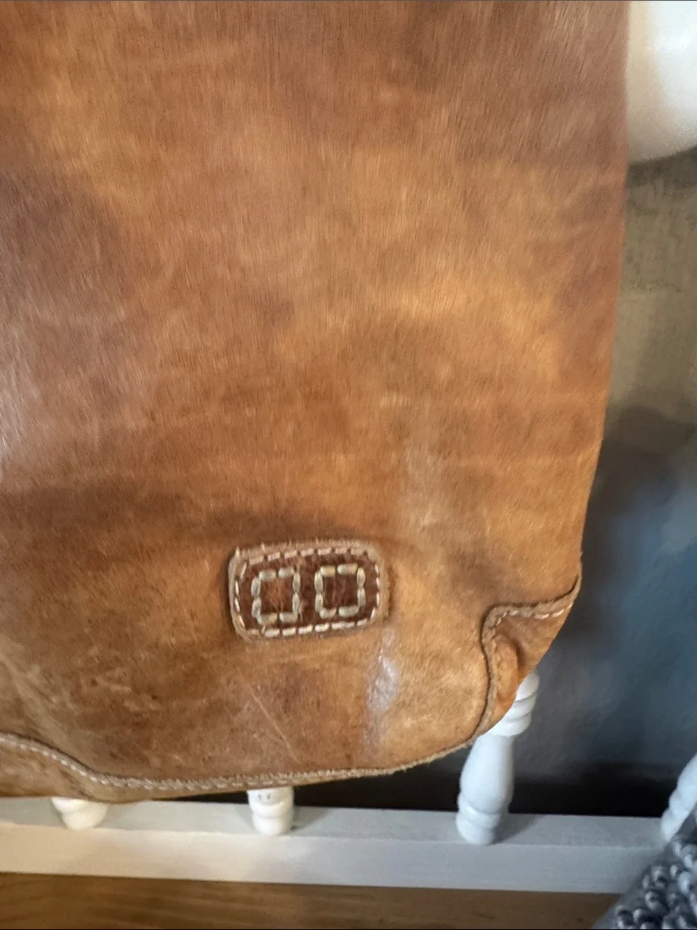 Bed Stu EUC Leather Tote Handbag in Distressed Tan